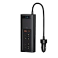 Pikkukuva 1 / 6: Auto Invertteri DC 12V AC 220V 150W Auto Muunnin C-tyyppi USB pika lataus laturi EU pistoke