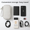 Miniatyrbilde 5 av 5: 1 stykke Grå Reise Bærbar Digital Produkt Lagring Veske USB Data Kabel Organiser