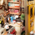 Miniatyrbild 5 av 5: Gör-det-själv Mini Dollhouse Modell Kits Hemmigt Kök Miniatyr Fantasy Dock Hus Trä Kit Leksak