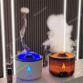 Miniatyrbillede 2 af 8: 360ml Vulcanic Flame Aroma Olie Diffuser Jellyfish Smoke Ring Luft Fugter Ultralyd Forstøvning Sprayer