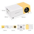 Pikkukuva 6 / 7: Älykäs projektori LED HD projektori 4K 1000 Lumenille Auto Focus WiFi Bluetooth Android koti elokuva ulkokäyttö kannettava projektori