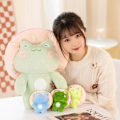 Miniatyrbillede 4 af 9: Frø Plushie Legetøj Kawaii Rød Svamp Enkelt Frø Fyldet Blødt Dyr Legetøj Baby Pease Dukke