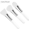 Miniatyrbild 4 av 4: 3 delar Silicon Brush Gel Flexibel Ansiktsbehandling Mud Mjuk Spets Applikator Tillverkning Verktyg