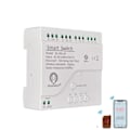 Miniatyrbilde 1 av 6: 220V Switch 4 Channel Med Ding Rail Hoss Work with ewelink Alexa kompatibel