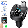 Miniatyrbillede 2 af 7: Bil Oplader FM Sender Bluetooth Lyd Dual USB Bil MP3 Afspiller Autoradio Håndfri Oplader 3.1A Hurtig Oplader Bil Tilbehør