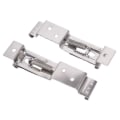 Miniatyrbillede 4 af 6: 2 STK Rektangulær Bil Licens Plade Fjeder Belastet Rustfrit Stål Bracket Biler Ramme Holder klemmer