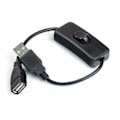 Miniatyrbillede 1 af 3: 28 cm USB kabel med kontakt ON/OFF kabel forlænger skift til USB lampe