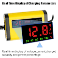 Miniatyrbild 4 av 7: Full Automatisk Bil Batteri Laddare Digital LCD Display 2A Snabb Laddning 3 Steg Bly Acid AGM GEL Batteri-laddare