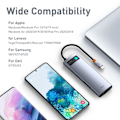 Pikkukuva 3 / 6: USB C keskitin 4K@30Hz USB C HDMI-yhteensopiva 8-in-1 USB Hub RJ45 PD 100W sovitin