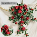Miniatyrbilde 1 av 5: Kunstige blomster Planter Grønne Lvy Løv Hengende blomst Rose Vine  Hjem Bryllup Hage Dekorasjon
