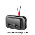 Miniatyrbillede 8 af 8: 36W QC3.0+PD Dual USB Port Oplader Bil RV Hurtig Oplader Socket Adapter Strøm Outlet Vandtæt