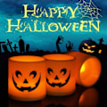 Miniatyrbilde 2 av 7: Halloween stearinlys lys LED fargerik lysestake bord plate dekorasjon gresskar fest stearinlys lys