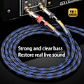 Miniatyrbild 7 av 7: RCA kabel hög kvalitet 4N OFC HIFI 2RCA hane till hane ljud kabel