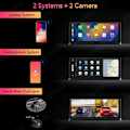 Pikkukuva 2 / 7: 11,3" Dash Cam 4K 2160P auto DVR tallennus Carplay & Android Auto Langaton yhteys 5G WiFi GPS navigointi kojelauta kaksoisobjektiivi 128G  TF kortti