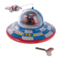 Miniatyrbillede 3 af 6: Klassisk rum skib satellit samlerobjekt urværk vind blik legetøj til børn