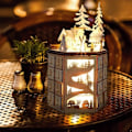Miniatyrbillede 4 af 7: Roterende Musik Jul Lysende Legetøj LED Lys Træ Jule Advent Kalendere Ornament