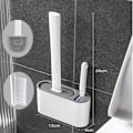 Miniatyrbilde 2 av 7: Silikon Toalett Børste Med Holder Eske Vegg TPR Holder Sett Husholdning Artefakt Bad Daglig Rengjøring Verktøy Tilbehør