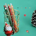 Miniatyrbild 3 av 8: 4 bitar God Jul Gel Pennor Set Firande Gåva 0,42MM Gel Kulspetspenna Svart Refill Bläck Skrivpenna