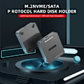 Miniatyrbild 7 av 7: Dual bay SSD m.2 case usb 3.1 PCIe NVME with M Key/B&M Key SSD enclosure Solid Disk case ssd docking station