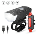 Miniatyrbillede 7 af 9: USB Genopladelig Vandtæt Cykel Lampe Lommelygte