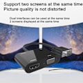 Miniatyrbilde 3 av 7: GRWIBEOU VGA til HDMI VGA adapter, 1080P VGA splitter 1 i 2 utgang for datamaskiner stasjonære bærbare datamaskiner skjermer projektorer