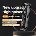 Miniatyrbild 2 av 7: Two Way No Welding LED Light Digital Display Transparent Punk Batteri Snabb Charge Power Bank Case