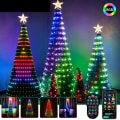 Pikkukuva 2 / 6: Joulu Kuusi Toppers Valot Monivärinen Keiju LED Tähti String Waterfall Joulu APP Bluetooth Koti Piha Loma Sisustus