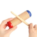 Miniatyrbillede 5 af 6: Musical Instrument Rhythm Legetøj Træ Guiro Musik Legetøj