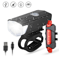 Miniatyrbillede 1 af 9: USB Genopladelig Vandtæt Cykel Lampe Lommelygte