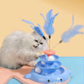 Miniatyrbild 3 av 7: Katt Swivel Leksaksboll Själv intressant Delfin Design Med Fjädrar Husdjur pinne