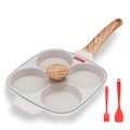 Miniatyrbillede 1 af 7: Non-stick æg stege pande med visuel glas låg 4-hullers pandekagemaskine