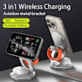 Miniatyrbillede 2 af 7: 3 I 1 Opladningsstation For Apple,Travel Oplader til Flere enheder  Foldbar Magnetisk Oplader til IPhone Apple Watch AirPods