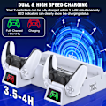 Miniatyrbillede 4 af 7: Lodret køling stativ til PS5 Controller Oplader med LED Blæser til SONY Playstation 5 Digital / PS5 Disc Edition Console