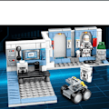 Miniatyrbillede 3 af 5: Rum station bygning klodser med astronaut mini dukker tidlig læring videnskab udforskning legetøj