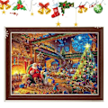 Miniatyrbillede 1 af 6: Jul Advent Kalender 1008stk Julemand puslespil 24 Dage Nedtælling