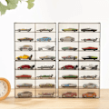 Miniatyrbilde 2 av 5: 1:64 Akryl Bil Display Eske For Varme Hjul Bil Modell Leketøy 8 Grid skap Rack