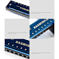 Miniatyrbillede 3 af 3: Harmonika Nøglen C 10 Hul Diatonic Harmonica C med etui til begynder studerende børn gave BLUES med etui