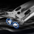Miniatyrbilde 6 av 6: Avansert 2,4G Dobbelthode Lading Dobbelmotor RC Racing Båt Vanntett Leker