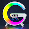 Miniatyrbild 8 av 8: Multifunktion Trådlös Laddare Pad Stativ Högtalare TF RGB Natt Ljus 15W Snabb Laddningsstation för iPhone Samsung Xiaomi Huawei