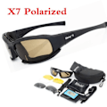 Miniatyrbillede 2 af 4: Tactical Briller 4 Lens Man Shooting Brills Gafas Motorcykel Polarized Army Solbriller