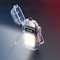 Miniatyrbillede 2 af 6: USB Genopladelig Udendørs Camping Lanter Lightere Elektrisk Lommelygte Vandtæt Plasma Dual ARC Vindtæt Lettere Lommelygte