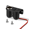 Miniatyrbillede 3 af 6: Usb Porte Socket DC 5V Dobbelt 3.1A Oplader Indbygget Bil Camper Multi Stik Port Adapter Oplader