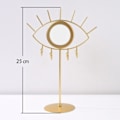 Miniatyrbild 4 av 7: Guld Ögon Bord Spegel  Smink Speglar Boho Hem Inredning Vardagsrum Inredning Sovrum Kosmetik Kläding Bordskiva