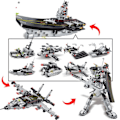 Miniatyrbilde 7 av 7: Militær Fly Våpen Krigsskip Byggeblokker Hær Skip Robot Fly Set Klosser By Konstruksjon Leker