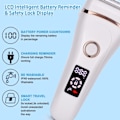 Miniatyrbillede 2 af 7: USB Genopladelig Kvinde Smertefri Elektrisk Epilator Hår trimmer LCD