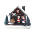 Miniatyrbilde 3 av 6: Jul pynt snø scene landsby hus vinter pynt sett