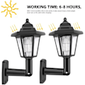 Pikkukuva 7 / 7: Ulkona LED Aurinko lamppu Led Seinä lamppu Retro lyhty Puutarha Sisustus vedenpitävä ulko aurinko katuvalo