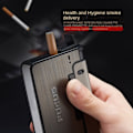 Miniatyrbillede 3 af 5: Bærbar automatisk cigaret etui metal cigaret æsker 10 stk cigaret holder etui ikke lettere gadget