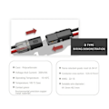 Miniatyrbillede 4 af 7: 10 stykker hurtig pluggbar ledning stik 2pin splejsning elektrisk kabel krympe terminaler til ledninger ledninger