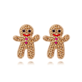 Miniatyrbild 1 av 9: Söt Jul Pepparkakor Man Örhängen Nytt År Gåvor